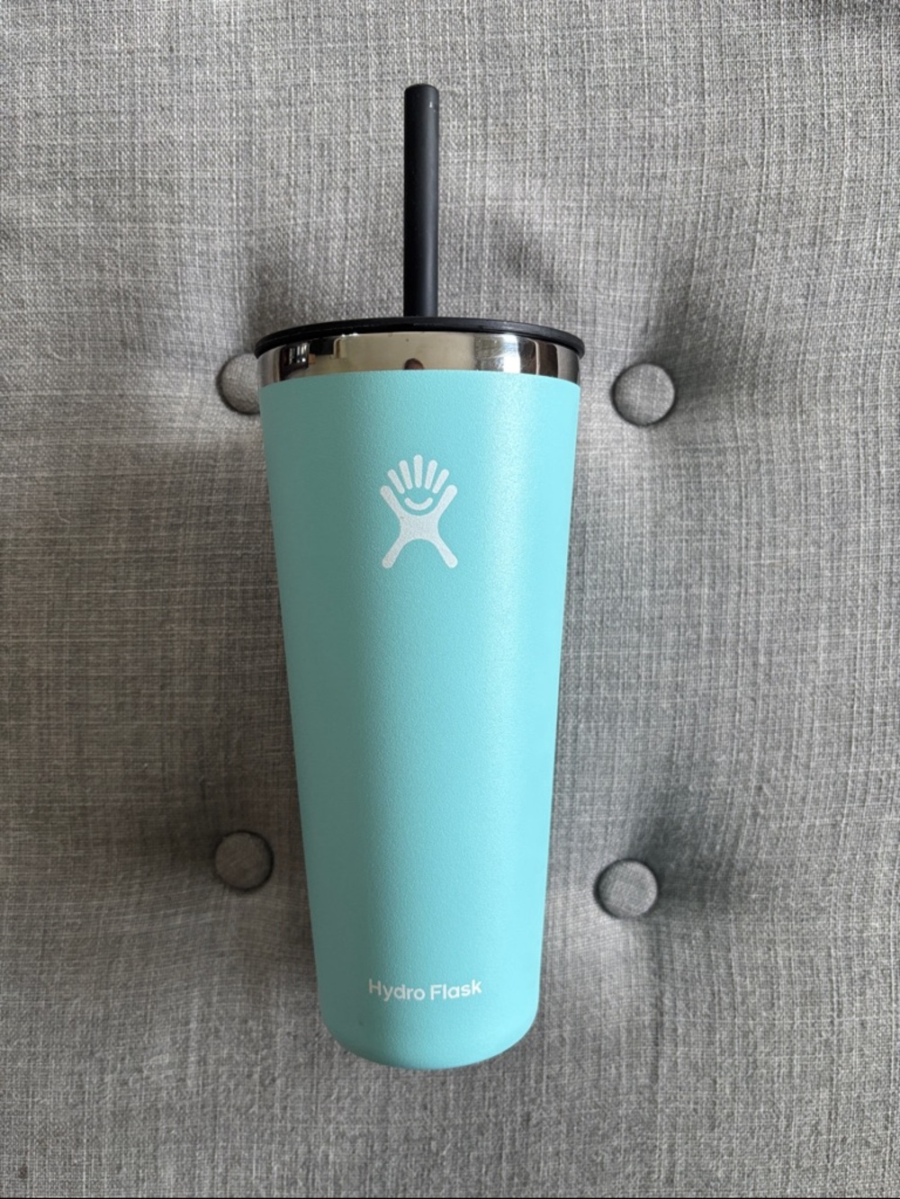 Hydro Flask Teal/Turquoise Tumbler with Straw